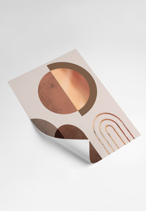 Caramel Nougat Real Rose Gold Set mit 3 Postern 50x70cm